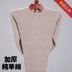 Ordos áo len cashmere nguyên chất mùa đông mới trung niên cổ tròn dày bố mặc áo len len nam đan