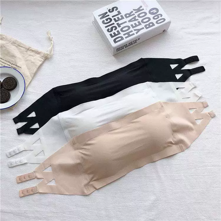 Áo lót quây chống thiếu quấn ngực áo lót ống top nữ sinh phiên bản Hàn Quốc áo lót vô hình không vòng thép mùa hè - Ống