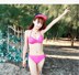 Bộ đồ bơi nữ màu đen trắng hồng đỏ tím mẫu bikini bộ ba điểm gợi cảm hai phần cơ thể thuần khiết kiểu thu thập - Bikinis bộ đồ bơi dài tay Bikinis