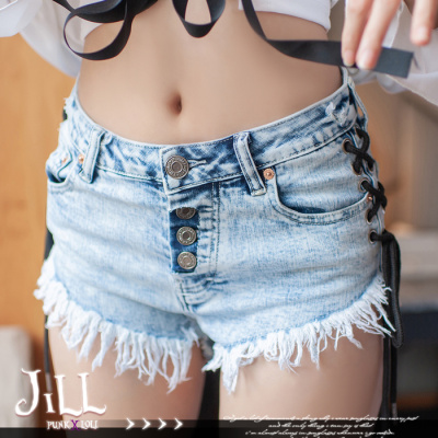 taobao agent Belt, denim skirt, sexy light shorts, punk style