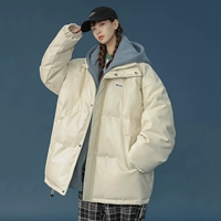 Комплект, пуховик, зимняя толстовка с капюшоном, куртка, коллекция 2021, увеличенная толщина, в корейском стиле