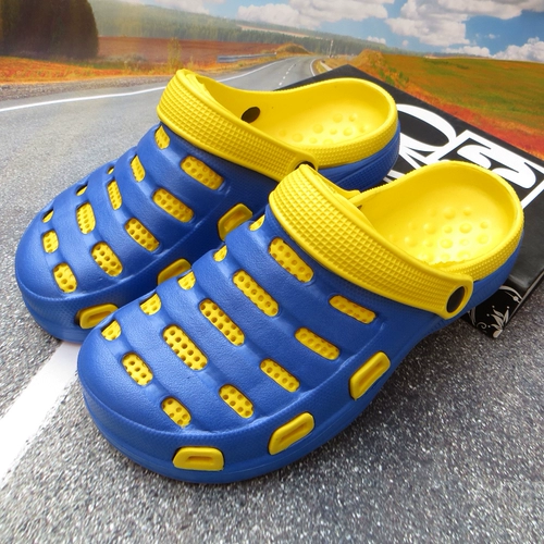 Летние босоножки, пляжная обувь на платформе, мюли, тапочки в стиле Crocs, увеличивают рост, мягкая подошва