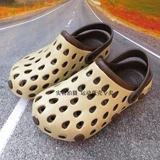 Летние босоножки, мюли, дышащая пляжная обувь, тапочки в стиле Crocs, закрытый носок, в корейском стиле