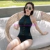 Hàn Quốc mua áo tắm lưới một mảnh gợi cảm đích thực thiết kế áo tắm bikini màu đen mỏng - Bikinis