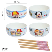Cartoon 4 миски 4 палочки для палочек [McDull