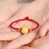 Mặt dây chuyền vàng sen Nữ Back Cloud Chính hãng Vàng nguyên chất Trang sức Road Road Pass Bracelet Loose 3d Hard Gold Transfer Hạt - Vòng đeo tay Clasp vòng tay trầm hương Vòng đeo tay Clasp