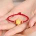 Mặt dây chuyền vàng sen Nữ Back Cloud Chính hãng Vàng nguyên chất Trang sức Road Road Pass Bracelet Loose 3d Hard Gold Transfer Hạt - Vòng đeo tay Clasp vòng tay vàng Vòng đeo tay Clasp