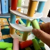 Tháp nghiêng Pisa lớp trò chơi bảng cao tập trung vào mầm non tương tác mẹ-con bằng gỗ cân bằng câu đố khối xây dựng đồ chơi Đồ chơi bằng gỗ