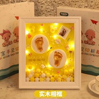 Подарочная коробка журнала Желтая основание+золотой лак+цифровой наклейка+теплая лампа