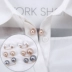 Mua 2 tặng 1 miễn phí thời trang nhỏ trâm cố định quần yếm có dây đeo chống ánh sáng pin Hàn Quốc phiên bản của cổ áo cổ áo ngọc trai pin