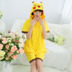 Mùa hè cotton mỏng trẻ em phim hoạt hình Xiêm đồ ngủ ngắn tay chàng trai và cô gái dễ thương Pikachu động vật cha mẹ và con hiệu suất quần áo Áo liền quần