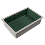 Черный квадратный гигиенический встроенный керамический таз