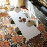 Ручная плитка ретро -плитки с кусочками антикварной плитки плитка на пол северо -европейской гостиной в стиле