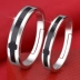 S925 sterling silver couple nhẫn một cặp chữ đồ trang sức nam giới và phụ nữ sống miệng để vòng đơn giản mở nhẫn cưới chiếc nhẫn kim cương