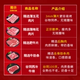 4-7 человек на гриле мясные ингредиенты упаковывают свежие корейские свиные животные барбекю корейская шарбек