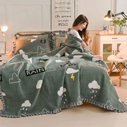 Pha lê nhung hai mặt chăn trải giường đa chức năng lớn chăn bông tấm trải giường chăn bông dày chống trượt bộ tóc san hô - Trải giường