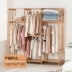 Bamboo bơm tủ quần áo lắp ráp đơn giản với nền kinh tế hiện đại đơn giản căn hộ nhỏ cho thuê treo bằng gỗ tủ quần áo - Buồng Buồng