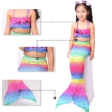 Детский наряд маленькой принцессы, купальник, комплект, крой «рыбий хвост», 4 предмета