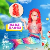 Детский наряд маленькой принцессы, купальник, комплект, крой «рыбий хвост», 4 предмета