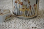 Nhật bản mạ vàng nồi gốm trà lon vẽ tay hoa và chim phương Tây bộ sưu tập trang trí nội thất cổ sản phẩm mới với khay đồng