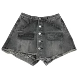 Штаны, летние джинсы, свободный прямой крой, в корейском стиле