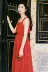 Váy voan nữ retro sang trọng retro váy đỏ sóng váy 2019 yêu váy dài quốc phục - Trang phục dân tộc áo nam Trang phục dân tộc