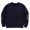 Áo len cổ tròn màu trơn nam mùa thu và đông Nhật Bản retro khuỷu tay vá áo len thủy triều