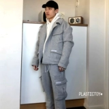 (Ptoy*Spot) Автономный стиль MMMI Bella Верхний тел серый куртка четыре набора европейского и американского стиля