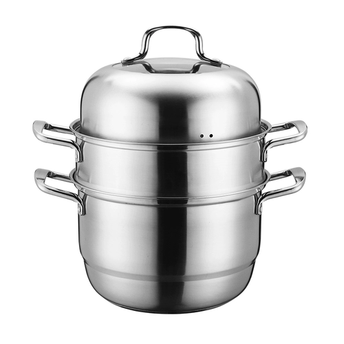 Двухэтажная электромагнитная пароварка из нержавеющей стали, увеличенная толщина, 1 этажей