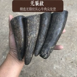 Полно -сердечный коровье рог Черный вода -ручка с ножом рука