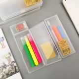 Пластиковый матовый прозрачный пенал, коробка для хранения для школьников