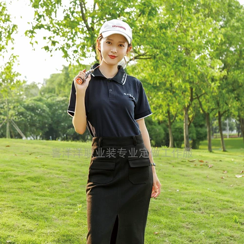 Черная униформа медсестры, футболка polo, спортивная рубашка для работы