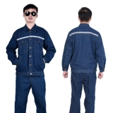 Осень и зимняя толстая джинсовая одежда Установите мужскую проект строительство трудовой страховой фабрик