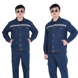 Осень и зимняя толстая джинсовая одежда Установите мужскую проект строительство трудовой страховой фабрик