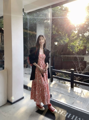 Комплект, пиджак классического кроя, весенний костюм, ретро платье, юбка, французский стиль, изысканный стиль, цветочный принт