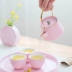 Không chỉ thanh lịch celadon dầm nồi gốm bộ ấm trà phong cách Nhật Bản màu hồng hoa ấm trà đơn nồi ấm trà sáng tạo - Trà sứ Trà sứ