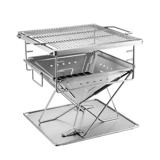 Кеман складной барбекю для гриля утолщенное уголь из нержавеющей стали.