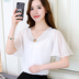 Siêu cổ tích t- shirt áo sơ mi chiffon 2018 mùa hè mới bao gồm áo sơ mi bụng lỏng lá sen tay áo ngọt ngào nước ngoài áo sơ mi nhỏ áo thun nữ form rộng dễ thương Áo phông