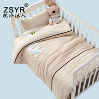 bộ đồ giường bông trẻ em bộ đồ giường bông Mẫu giáo Quilt trẻ sơ sinh với lõi sơ sinh Liu Jiantao - Bộ đồ giường trẻ em 	bộ chăn ga gối quây cũi cho bé	