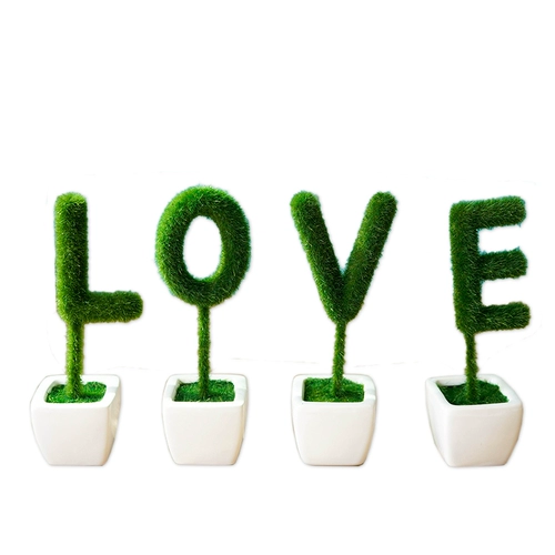 Life Love Pastoral Simulation Green Plant Популярный Bonsai Fresh Office Desktop Powd Plant Swing Jewelry Jewelry