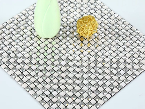 Self -stick Crystal Jade Mosaic Tile Mirror TV Фоон настенный отель ktv ванная крыльца наклейка