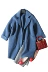 Haze xanh alpaca tóc Albaka chống mùa len áo khoác handmade hai mặt áo len nữ B2-D351 áo phao nữ dáng dài Áo len lót đôi