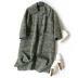 Thiết kế ý nghĩa cống nạp cho tweed ~ 18 mùa thu mới thời trang loose handmade hai mặt áo khoác len áo khoác D88182 Áo len lót đôi