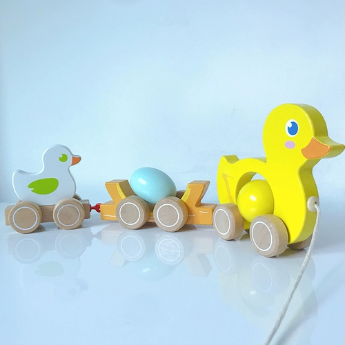 Детские интеллектуальные деревянные ходунки, детский прицеп со шнуром, игрушечная машина, 2-3-6 лет, с медвежатами