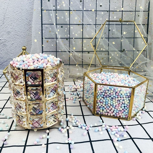 Meteor Ball Gift Box Установка Сердца Сердца Девушка Маленький Подарочный Макарон Цветный Пузырьк мяч