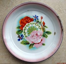 Чашка 1964年金钱牌公私合营益丰搪瓷厂制月季纹茶盘