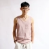 Mùa hè không tay linen thể thao vest nam thoáng khí Trung Quốc phong cách văn học nam lỏng bông và vải lanh mồ hôi thường vest nam áo thun nam thể thao Lót