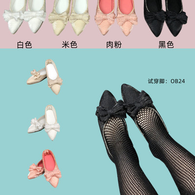 taobao agent Blythe small cloth azone momoko OB24 22 doll satin illusion bow flat heels