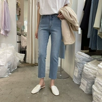 Мисс Подсолнух 2021, весна и лето, Корея, агентство закупок Dongdaemun, джинсы Gracia Slim с потертостями 022805