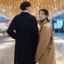 Những người yêu mùa đông mặc áo khoác len dài lỏng lẻo chàng trai và cô gái hoang dã Hàn Quốc thắt lưng mùa đông áo khoác len - Áo len